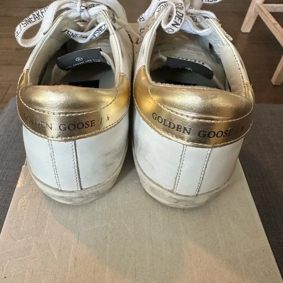 Golden Goose Womens White Sneakers with Leopard Star 36 - Picture 4 of 9